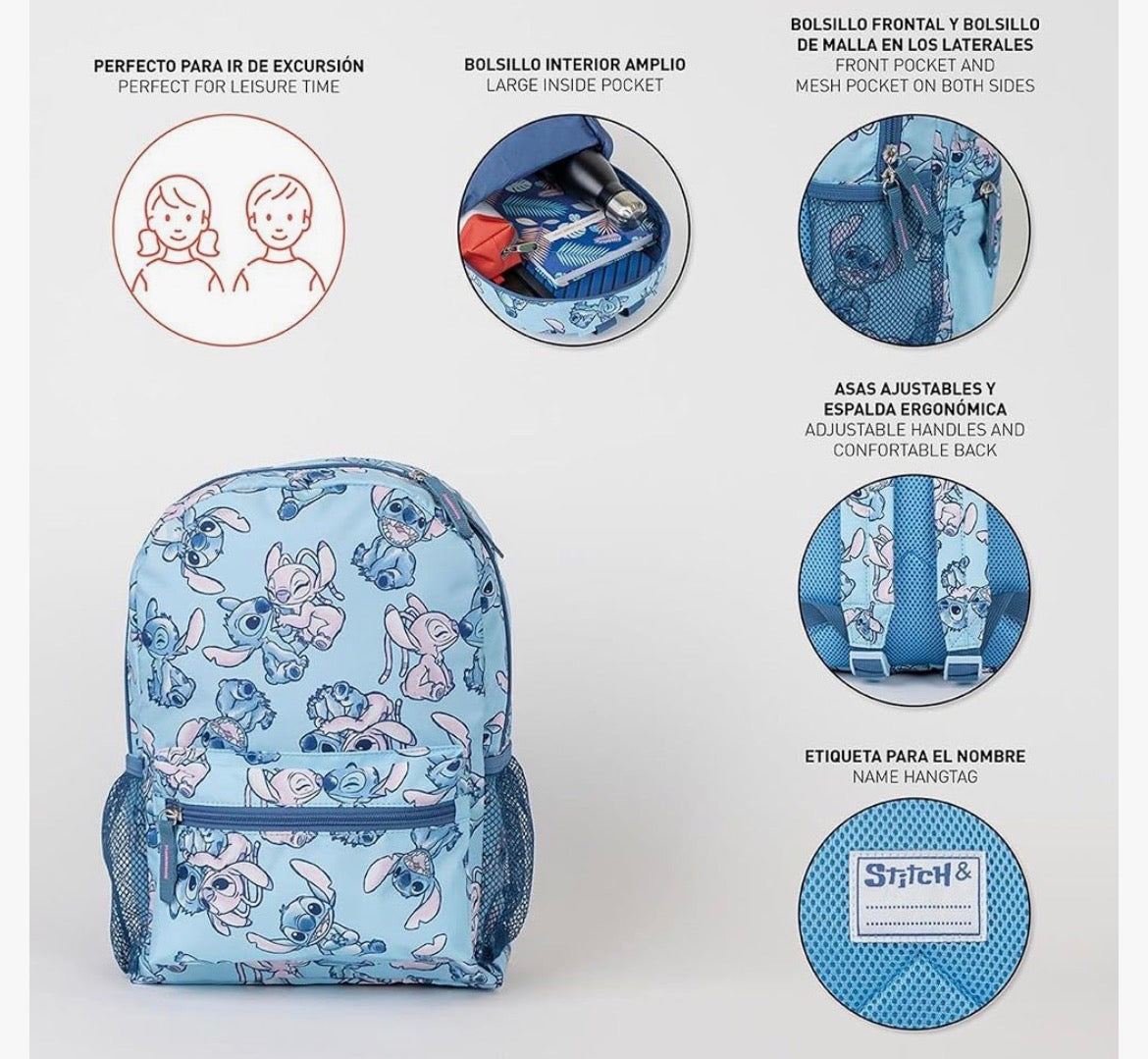 ¡¡NOVEDAD!! Mochila infantil Tiempo Libre Estampado STICH