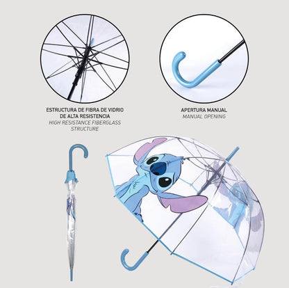 ¡¡NOVEDAD!! Paraguas transparente de STICH